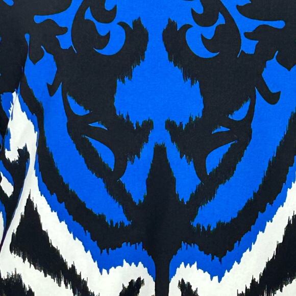 Tibi Jasmine One Shoulder Dress Black Ivory Multi Size Small Statement Sleeve - Picture 12 of 16